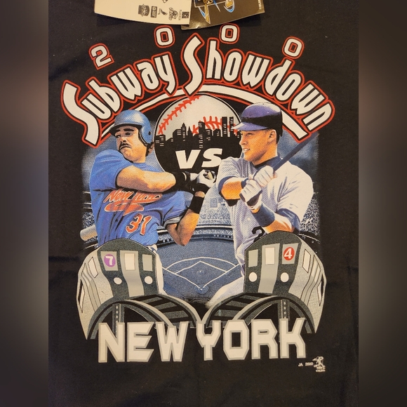 Vintage New York Yankees Subway Series World Series Derek Jeter NY Mets Size XL - Picture 3 of 7